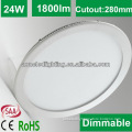 CE ROHS round led panel display 24W 80lm/w best factory price